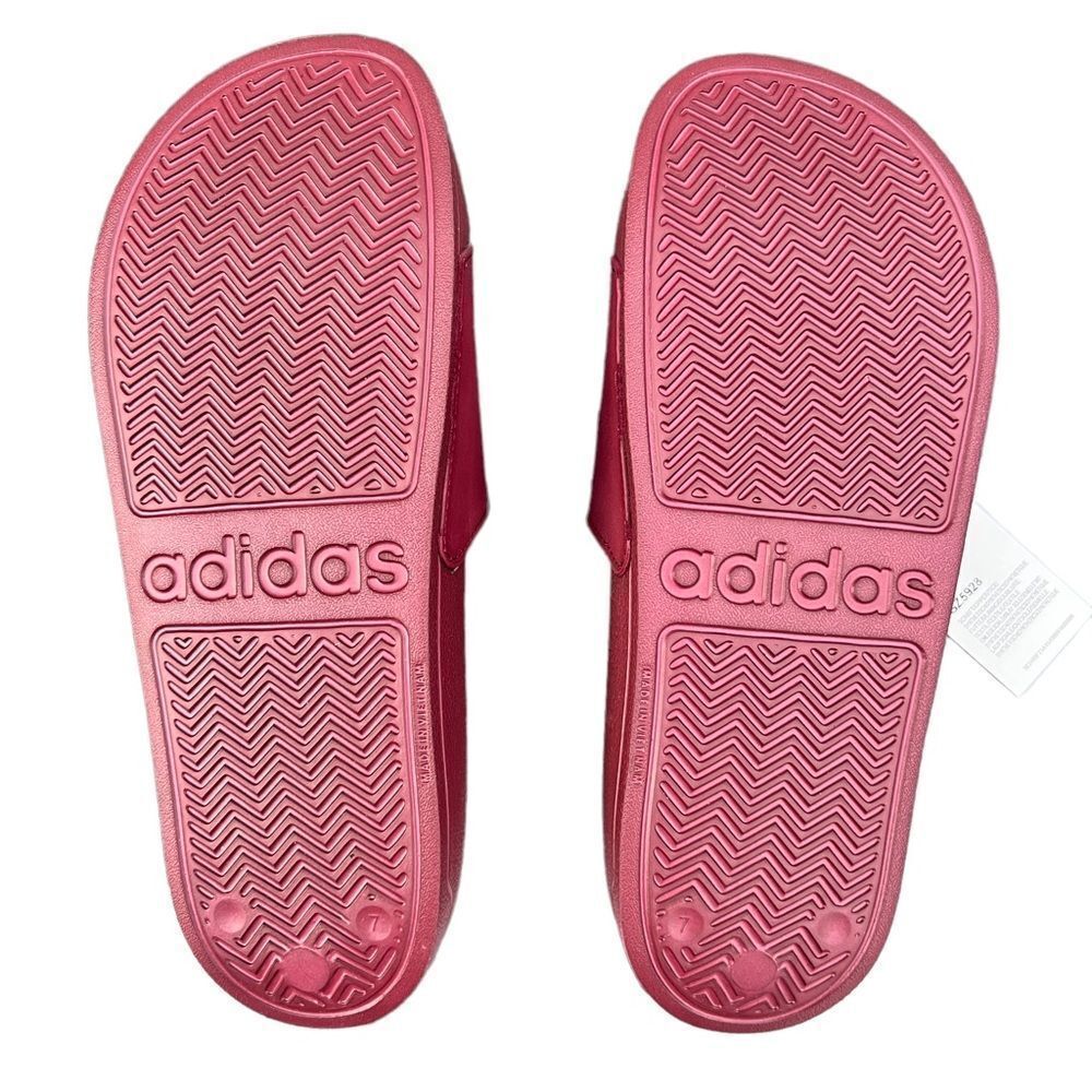 adidas ADILETTE SHOWER SLIDES Red/Sandy Beige Sandal - Picture 11 of 15
